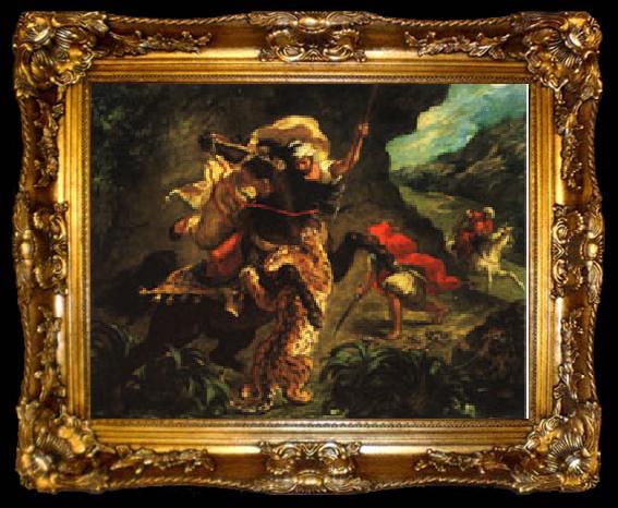 framed  Eugene Delacroix Tiger Hung, ta009-2